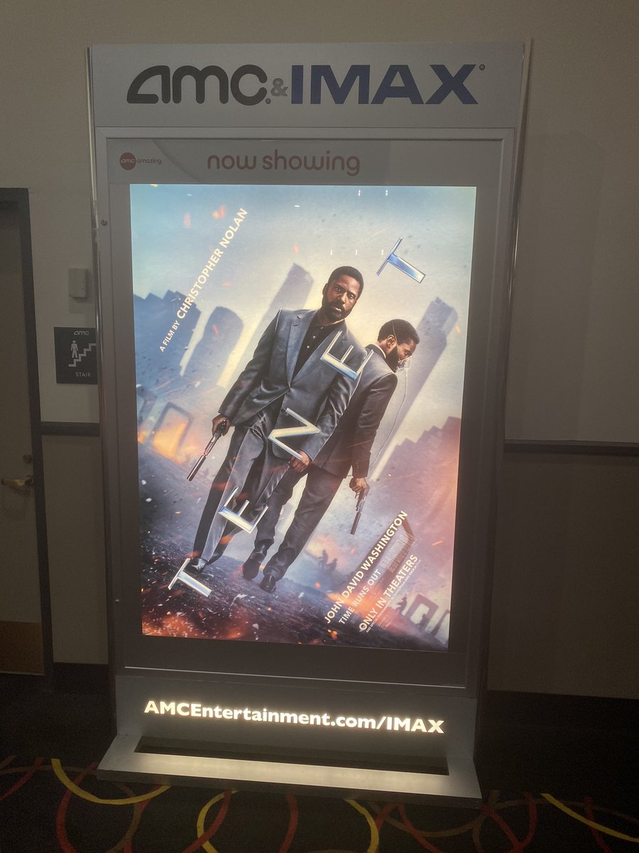 TitusONeilWWE's tweet photo. It was awesome to be back at the movie theater and seeing an action-packed movie from Christopher Nolan on the IMAX big screen with family and friends. Thanks #tenet
@TENETFilm https://t.co/c5iSrOnPSG
