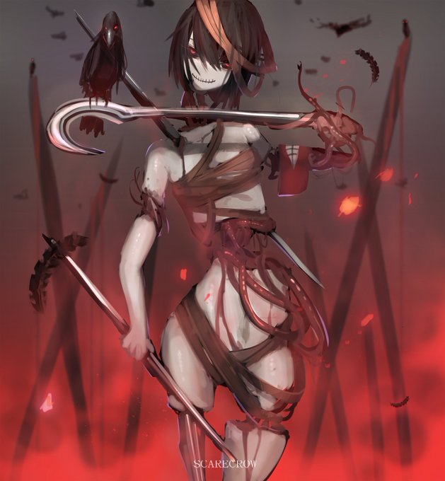 イラスト
ELINAEMEN特殊個体:SCARECROW
彼女は悪意がある人間を肉案山子にするよ～ 