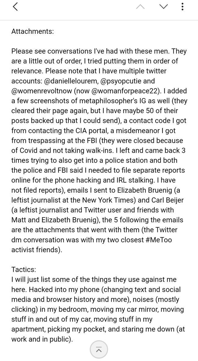 I can provide TYT or TDR with the email I sent to the LA Times that includes more attachments than in this thread. Please see more proof on my alt accounts  @DanielleLourem and  @womanforpeace22 and IG: @oracle_of_las_vegas. Thank you for your time and help.