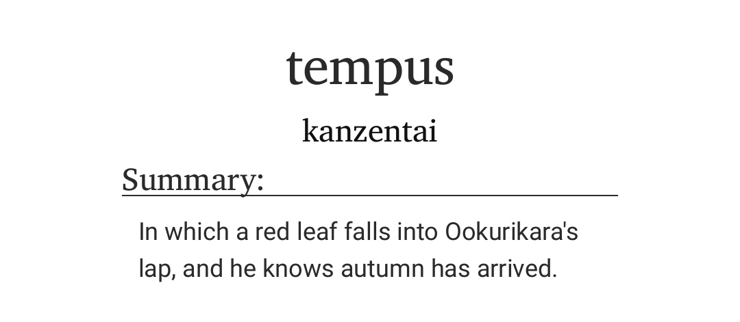 sharrkans's tweet photo. tempus ･ #mtkrmonth day 12: seasons ･ 1.1k words ･ https://t.co/pB4JZ7QnQo https://t.co/cuogZZ8rsG