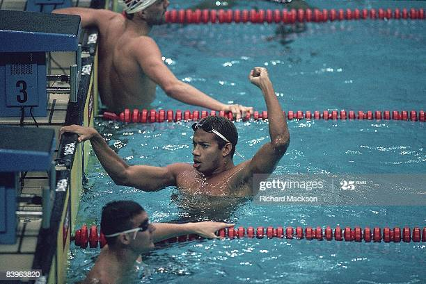 #60When Anthony Nesty won 100m butterfly at the Seoul Olympics, it was Suriname's first gold. He was also the first black swimmer to win an individual Olympic gold medal.Earlier in 1976, Enith Brigitha of Netherlands had won 2 bronze medals.