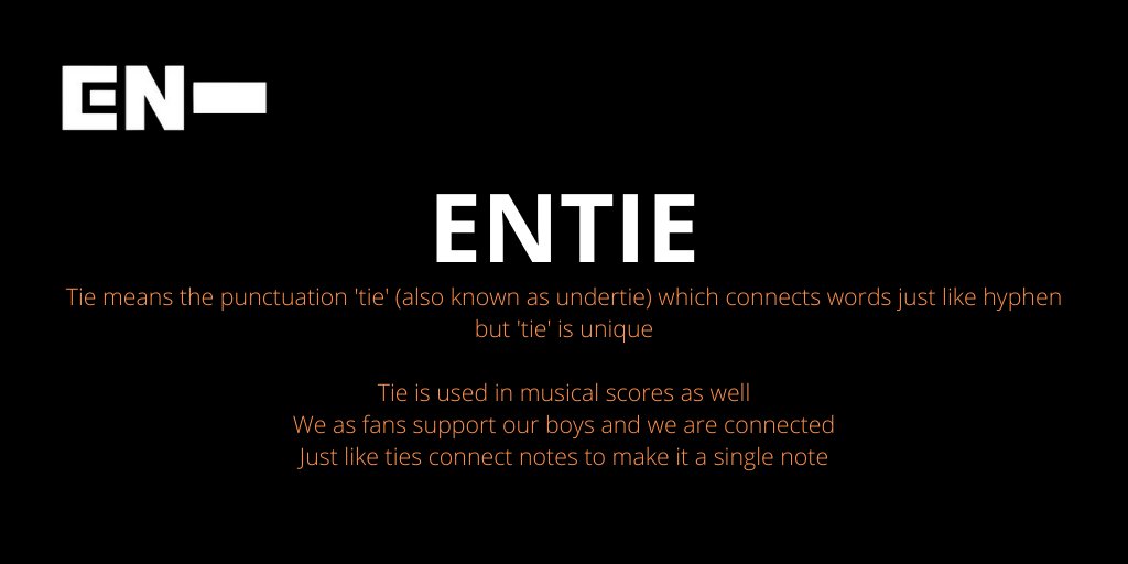 [ #ENHYPEN FAN CLUB NAME SUBMISSIONS THREAD]Here are 4 of the names you guys submitted to our tracker!EN-ISLE / ENISLEENTERNITYENtertwine / TwinesENTIE @ENHYPEN @ENHYPEN_members #엔하이픈 #ENHYPEN_FandomName