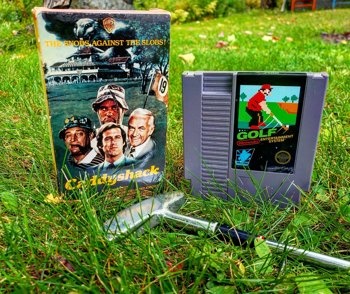 All the golf related things in the castle. #caddyshack #billmurray #chevychase #tedknight #rodneydangerfield #nes #nintendo #golf
