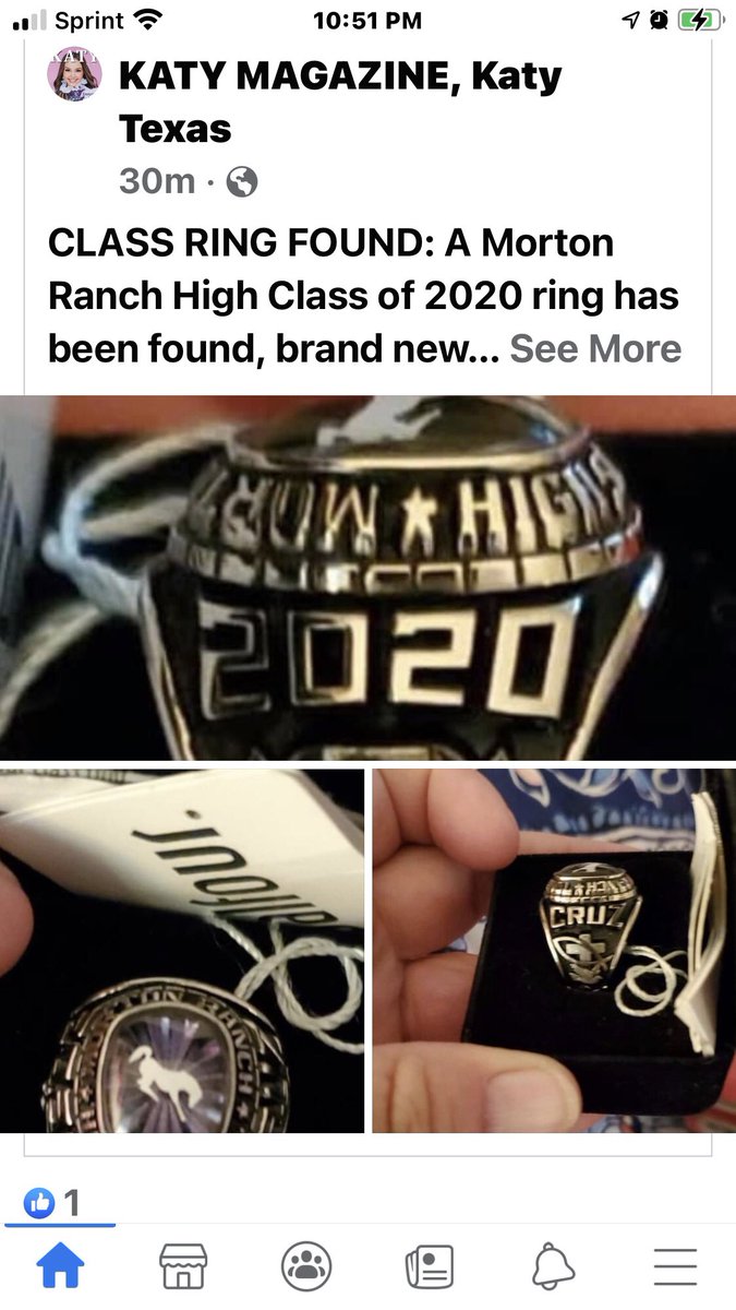 CLASS RING FOUND: A Morton Ranch High Class of 2020￼ ring has been found, brand new, in box. If your name is CRUZ￼, a good Samaritan found your ring￼ and is trying to find you. ￼Message us and we will put you in touch. MAVERICKS: If you know a former student named Cruz pleas