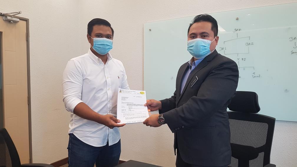 15 September 2020 - Penyerahan SST dari Ir. Zulkhairi Jurutera Awam Penguasa Bahagian Bangunan JKR Selangor kepada FN ENGINEERING SERVICES