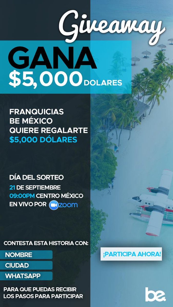 Te gusta viajar ?✈️
Giveaway!

Gánate $5,000 usd para que puedas viajar a cualquier parte del mundo 🌍 👌

Dale RT, o click en el link y con eso participas 🍾

bit.ly/GanaConIramHer…