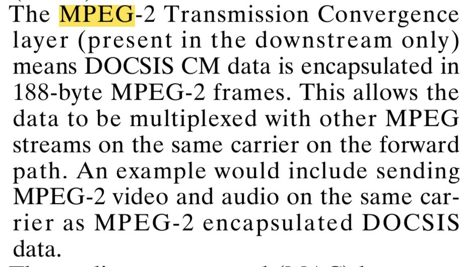 Also cable internet works by encoding your downloads into video packets.Everything is turtles and turtles go all the way down. You sit on a throne of lies. http://www.hit.bme.hu/~jakab/edu/litr/Access/DOCSIS/DOCSIS_basics_IEEEComMag_2001March_00910608.pdf