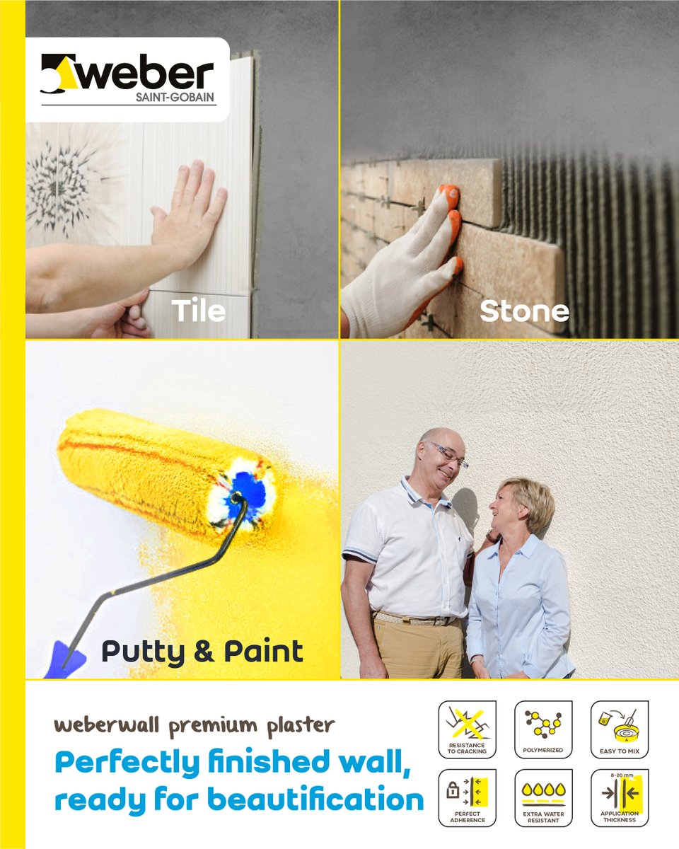 SGWeberIndia's tweet photo. weberwall premium plaster is a precise amalgamation of portland cement,supplementary cementitious material, selected graded sand &amp; polymer additives  
Know more:https://t.co/3jfKVuQzas
#weberwallpremiumplaster #WallPlaster #PremixedPlaster #ConstructionSolutions #SaintGobainWeber https://t.co/H46rCbsHNZ