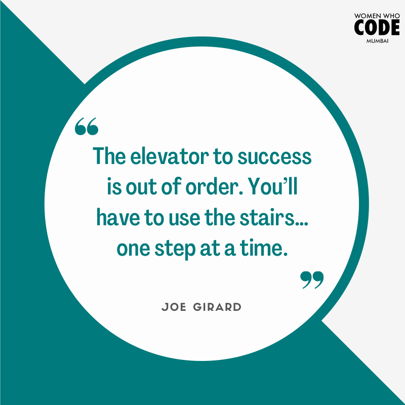 teamWomenXCode's tweet photo. One step at a time!
#mondaymotivation #motivationalquotes #motivation #success #successmindset #stairs #elevators #elevateyourself #onestepatatime #womencoders #womenwhocode #wwcodemumbai #wwcm #technology #community #engagement #inspire https://t.co/6wsoJUSB14