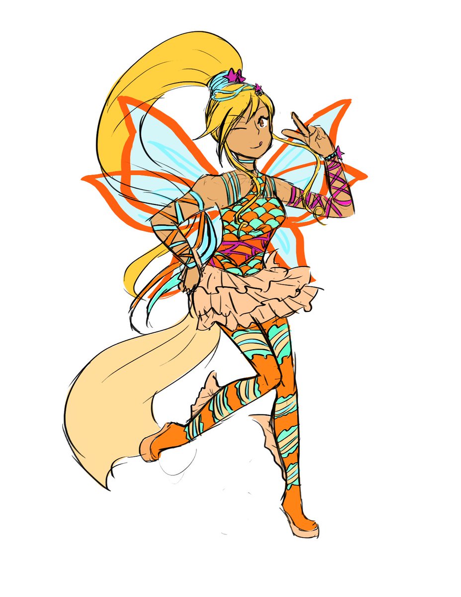 Stella stella stella stellaaMight change up the colors a bit, but I wanted the main orange sub blue/green color scheme from the original and enchantix transformations