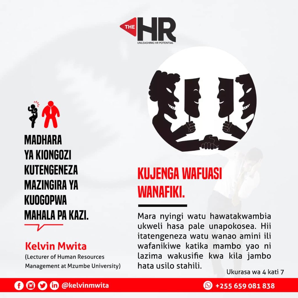 kelvinmwitatz's tweet photo. Madhara ya kiongozi kutengeneza mazingira ya kuogopwa mahala pa kazi!
#TheHR https://t.co/i6VoHpDi8y