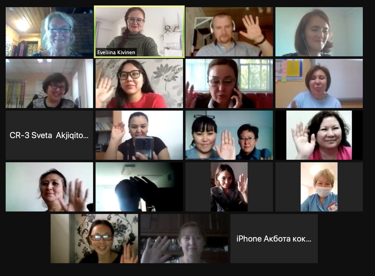 KFEIGConsortium's tweet photo. #SHIPproject activity 3.6. Nursing Clinical Guideline ToT, Master Class online for the 1st time from FIN to KAZ! 28 new happy trainers! Experts : Sari Järvinen @JAMK_fi @KivinenEveliina @LABfinland 
@HAMK_UAS @KFEIGConsortium @MinzdravRK @WorldBankECA 
 #socialhealthinsurance https://t.co/Kzl3mkkKmw