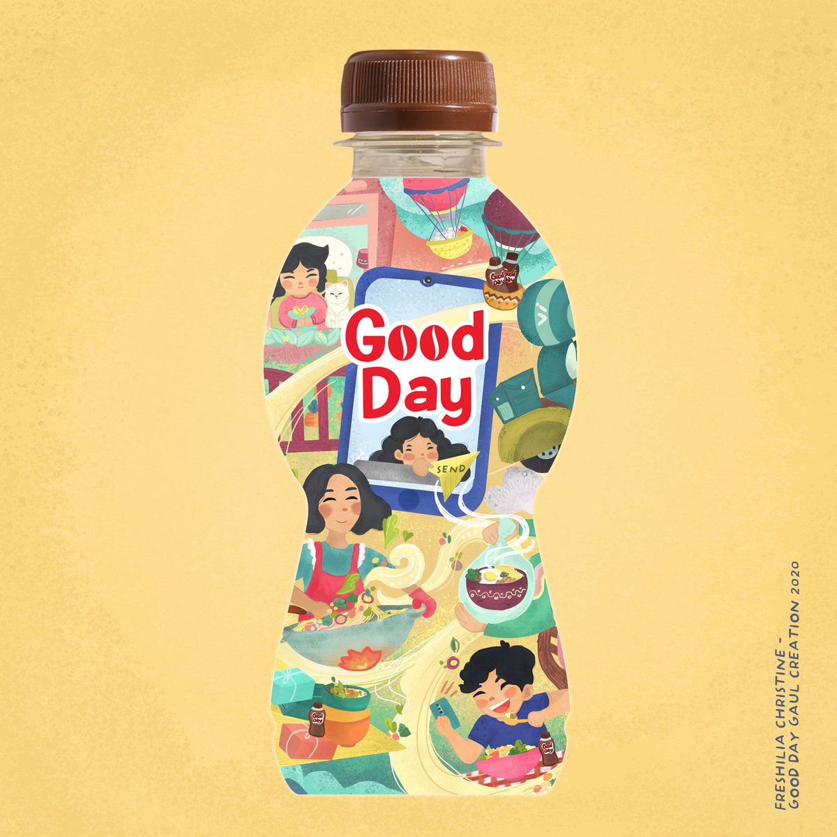 freshillll's tweet photo. Rekan-rekan maaf udah lama ga post karya ._. Jadi ceritanya ako ikutan #GoodDayGaulCreation2020 . sekian update terkininya 😂. Oiyaa for more artwork, see u on IG yaa 😊🌼 https://t.co/TP2qeymc3z https://t.co/ucOi7R5PPJ