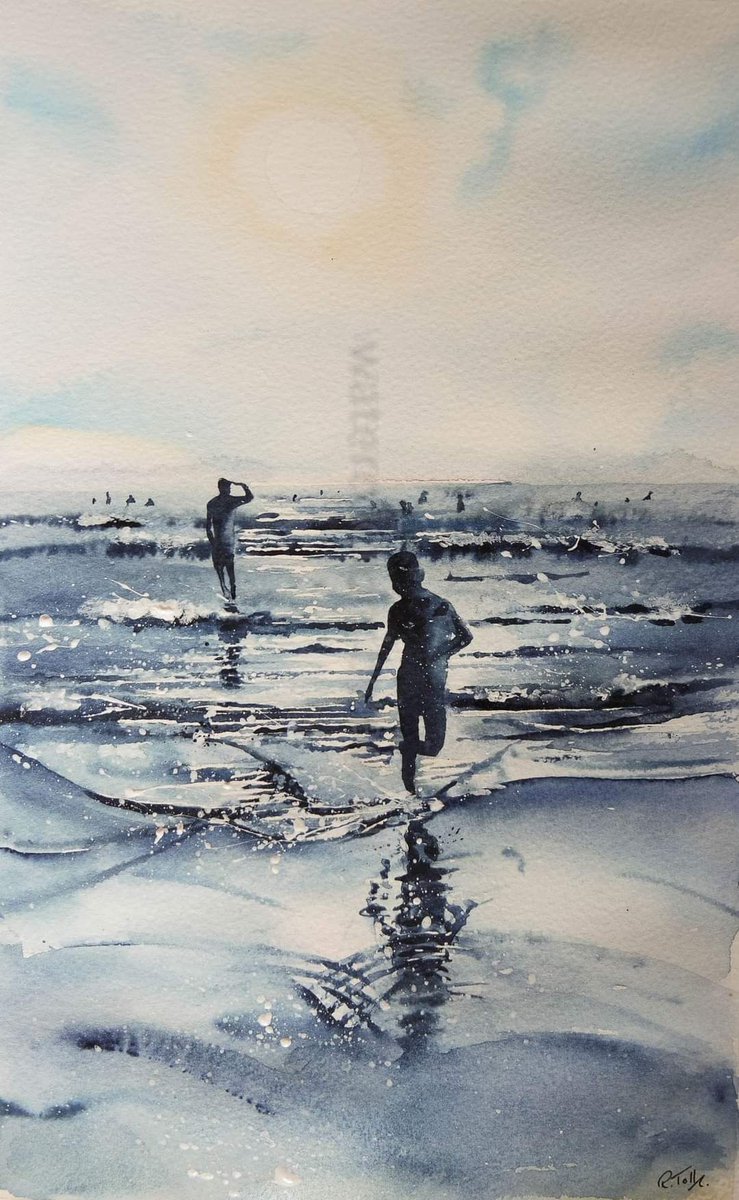 Elidanza's tweet photo. Still enjoying these precious sunny days ..."just one last swim mum, please!"
#indiansummer #watercolour #beachdaysarethebestdays #devon #watercolourpainting #BigArtBoost #thedailysketch #sunshine #seascape #sea #light #painting #art #paintingholiday #beach #swimming #art #artist https://t.co/yzHvc5QqO5