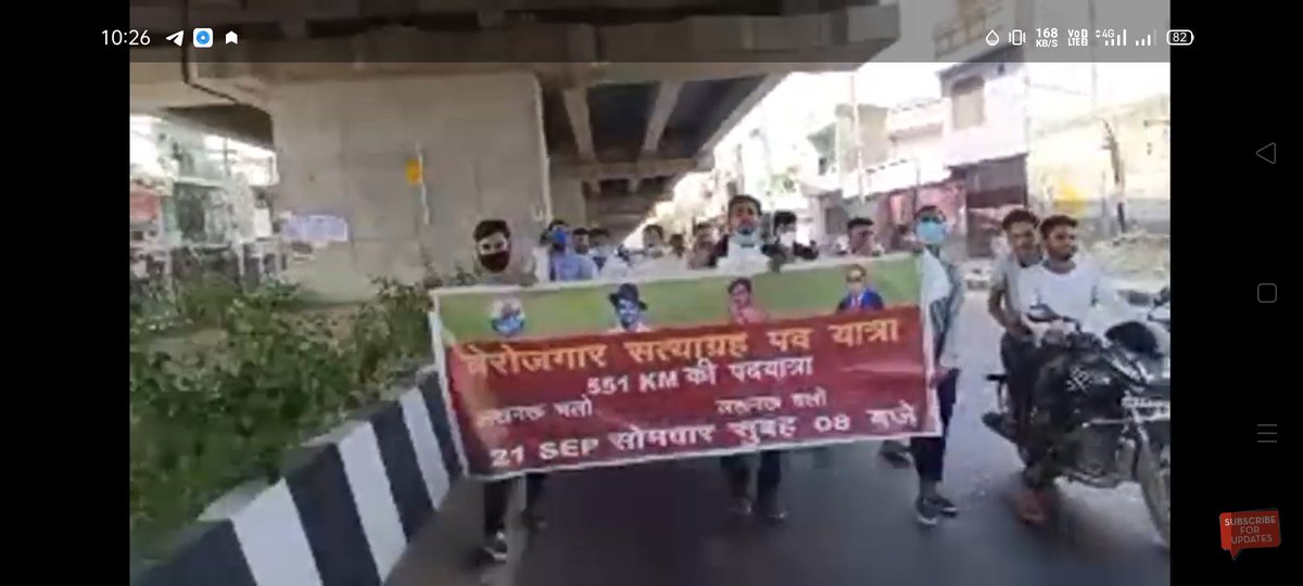 saraspal16's tweet photo. शर्म करो योगी, मोदी आप 1km भी पैदल नहीं चल सकते ये स्टूडेंट्स 551km पैदल चल कर लखनऊ आ रहे है सिर्फ दो पल की रोटियों के लिए एक रोजगार के लिए योगी ,मोदी "राजा नहीं हत्यार��� है" #बेरोजगार_सत्याग्रह_पद_यात्रा  #लखनऊ_चलो #लखनऊ_चलो @UPGovt @CMOfficeUP @PMOIndia @kmrvivek14 https://t.co/0NtPKCdGA5