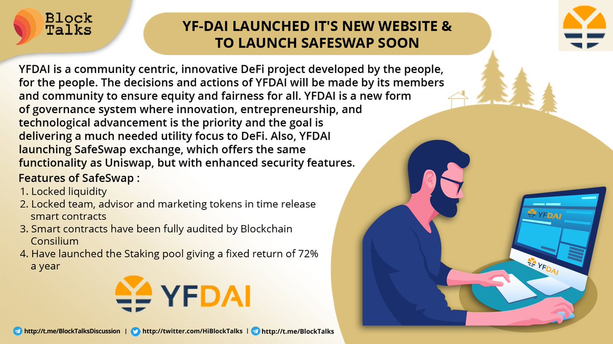 Block Talks Yf Dai Launched It S New Website To Launch Safeswap Soon T Co Cw4o9doyon Block Talks Yf Dai Launched It S New Website To Launch Safeswap Soon T Co Cw4o9doyon