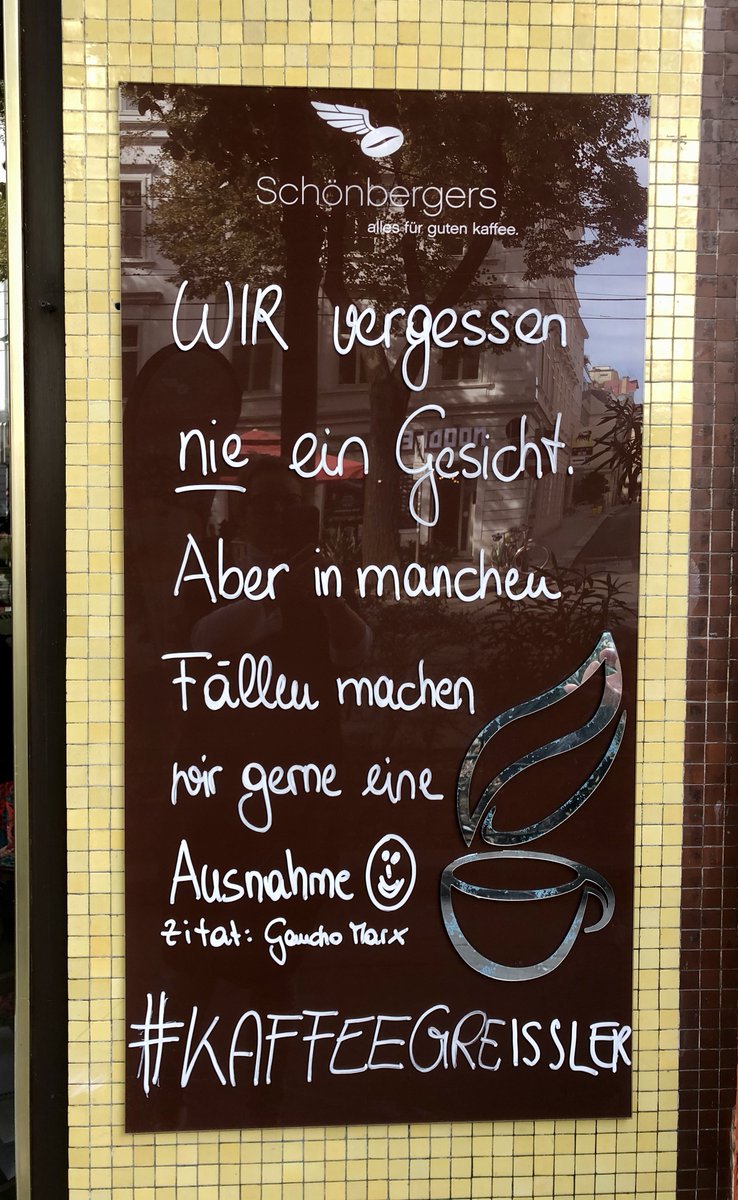 Kaffeegreissler's tweet photo. Motto der Woche 😉
#grouchomarx #vergessen #socialwall #AllesFürGutenKaffee #seiloyalsauflokal #seiloyalkauflokal #alleswirdgut #kapselkaffeetutweh #WiednerKaffeesieder #LifeIsTooShortForBadCoffee #Kaffeehausgschichten #thebrewmustgoon #kaffeepadwien #kaffeesieder #mottoderwoche https://t.co/0NoqFWoRd3