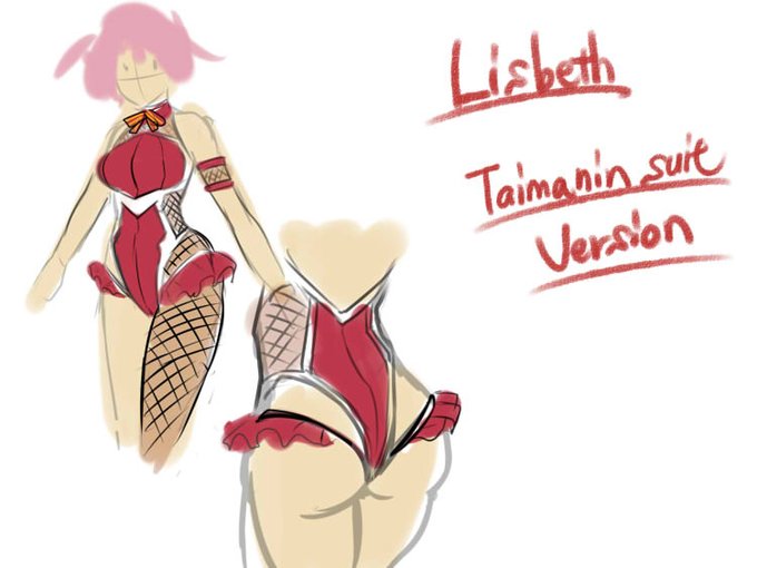 リズベットに合わせた対魔忍スーツのデザイン設定見たいと要望頂いたので、軽く設定も描きました。 