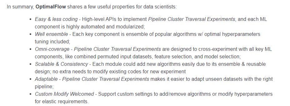 semanticbeeng's tweet image. #OptimalFlow - "Pipeline Cluster Traversal Experiments"
#MLWorkflow x #EnsembleLearning as #DSL and runtime for #FeatureSelection & #ModelSelection
#ExperimentTracking #AutoML
#MachineLearningEngineering
- beyond "#datapipeline"
- beyond "#MLOps"
