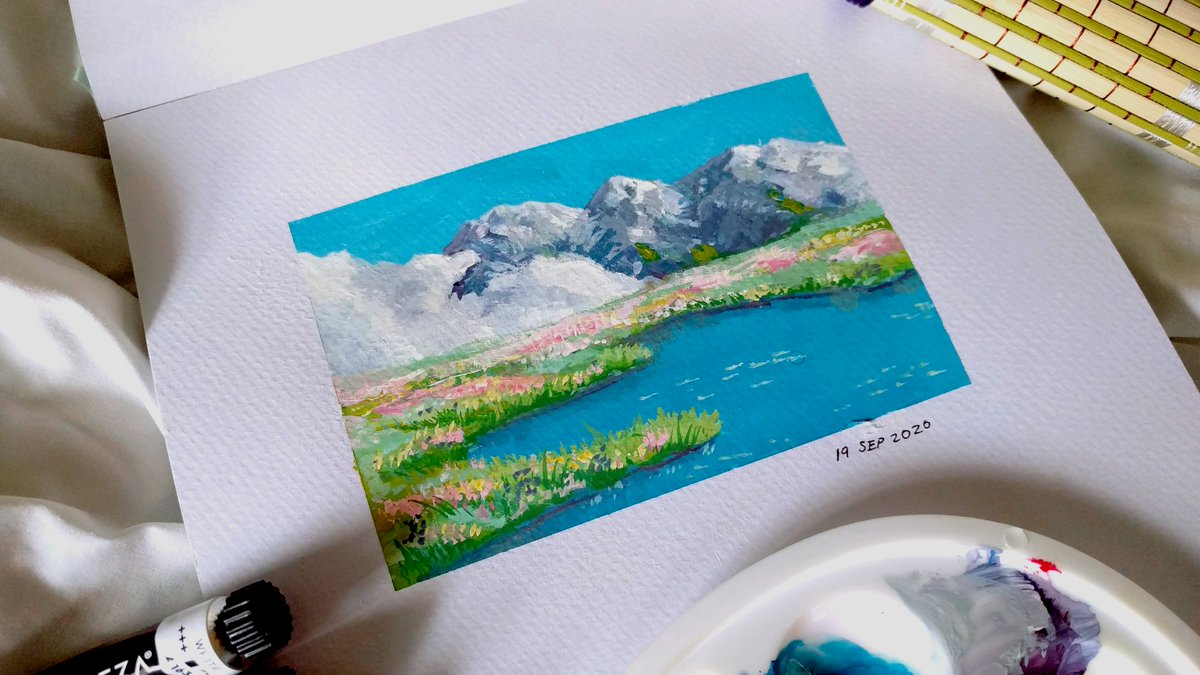 angelajtc's tweet photo. a quick #ghibliredraw with gouache ✨ #howlsmovingcastle https://t.co/i0vp1Widpm