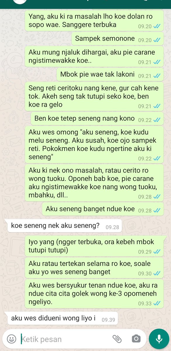 Lur perjalanan 4 tahun bersama, akhirnya gagal hanya karena ada orang ke-3 yang baru dia kenal selama 1 bulan. 
Terimakasih ((: