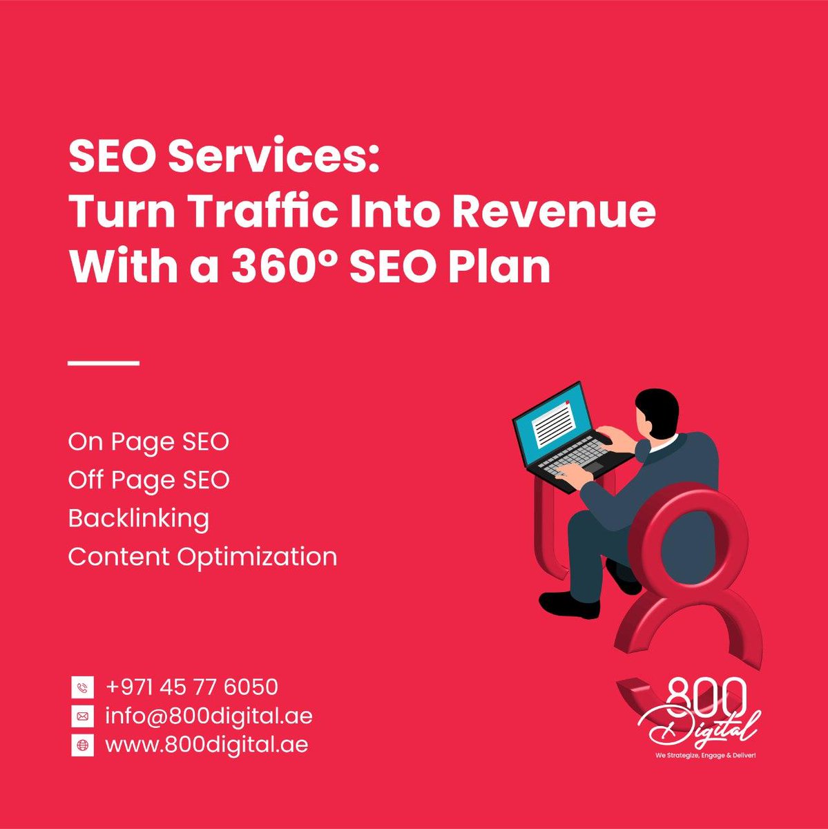 800_digital's tweet photo. Get SEO services that will boost the marketing power of your website, organic ranking, and site traffic while maintaining a high ROI.

Call us today on +971 45 77 6050 or send an email to info@800digital.ae.

#800digital #seoservices #websiterank #seo #businessbay #websitetraffic https://t.co/pM4z6JiGDL