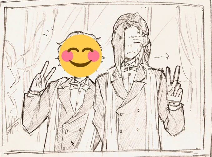 友達をオリキャラ寮生設定にしたやつがかなり楽しかった
↓
ジャミがオクタに仮転寮してきたのでジャミ崇拝のオクタ寮生がツーショを撮りました。

#twst絵描きさんと繋がりたい 
#twst夢 