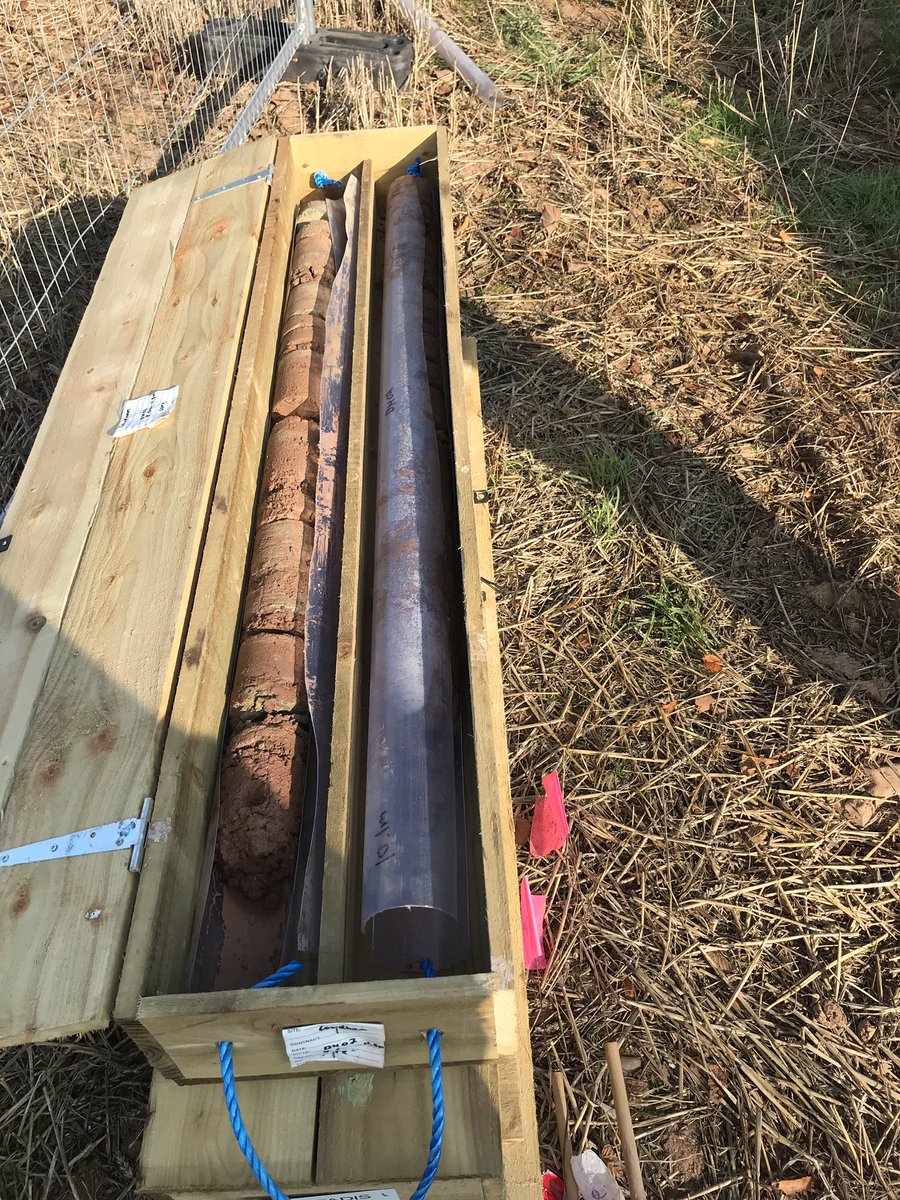 NickLeMareEA's tweet photo. Good to see work on the ground for the #Lowdham #flood alleviation scheme. Trial pits and boreholes to test the ground materials will help us know how we can construct a dam to hold back flood water. Ecologists on site checking environmental risks #TeamEA @LoucresswellEA https://t.co/4pFXp49JDv