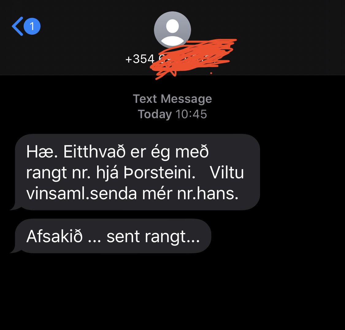 rasgeirs's tweet photo. Jú mögulega besta sms sem ég hef fengið. https://t.co/8tZTTLzzSp