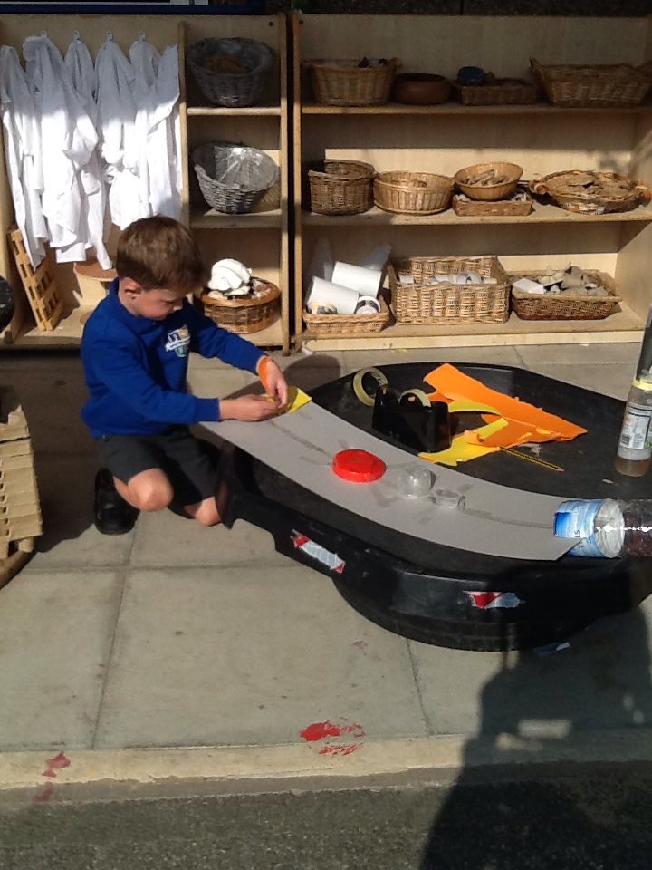 JCAWakefield's tweet image. Our new text Whatever Next? Has inspired the children to create rockets. Lots of imagination and problem solving needed to create a rocket with flames. #EYFS #creativity #whatevernext #jillmurphy