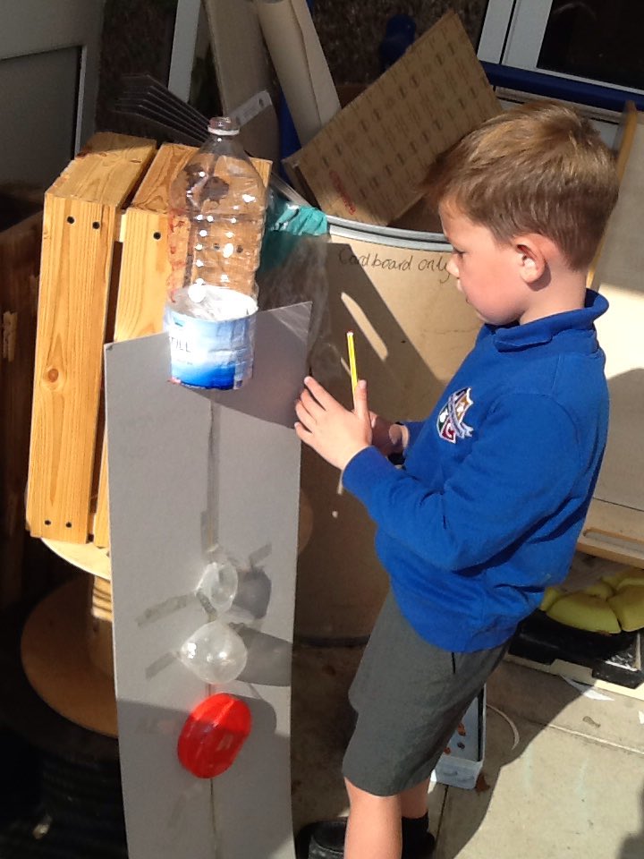 JCAWakefield's tweet image. Our new text Whatever Next? Has inspired the children to create rockets. Lots of imagination and problem solving needed to create a rocket with flames. #EYFS #creativity #whatevernext #jillmurphy