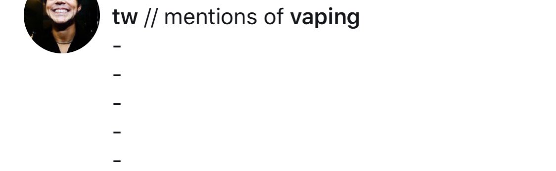 MENTIONS OF VAPING 