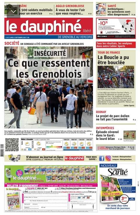 Notre étude sur la #sécurité à #Grenoble, réalisée pour le cabinet <a href="/GerbiAvocat/">Victimes Préjudices</a> dresse le constat suivant : 79% des sondés estiment que la sécurité est un enjeu prioritaire. <a href="/ledauphine/">Le Dauphiné Libéré</a> en faisait sa une ce matin.