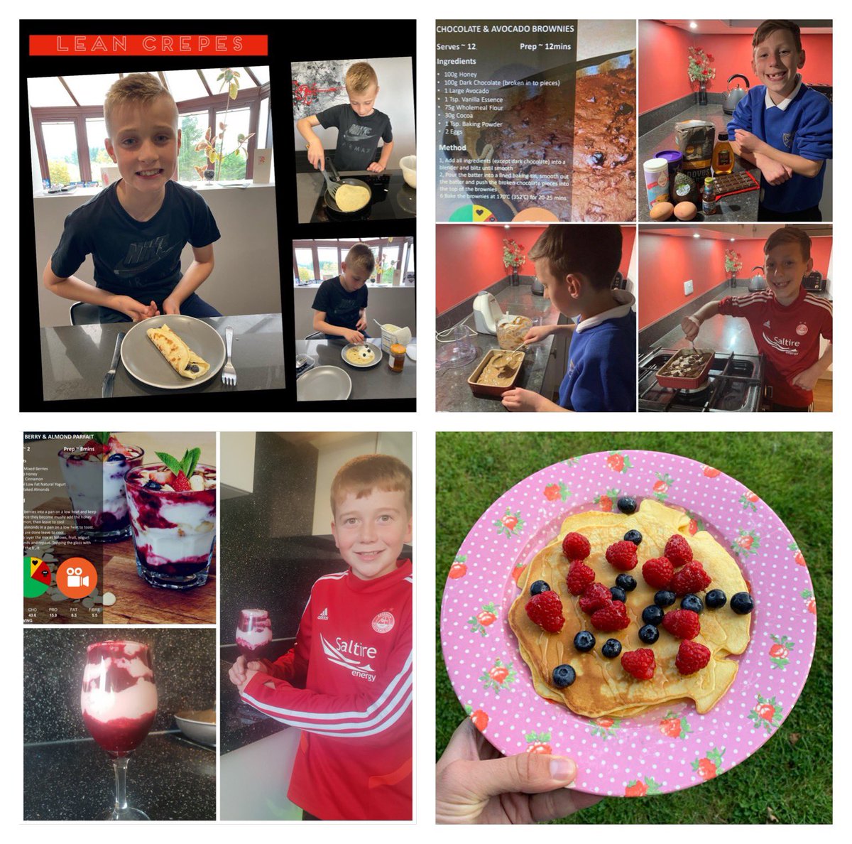 jpfwalker's tweet photo. “Divine Desserts &amp; Scrumptious Snacks” were the on the menu for @AberdeenFCYouth this week🍌🍞🥞🍫🥑🍓 In our first month back to training the boys have now had the opportunity to prepare &amp; try out new breakfasts, main meals, desserts &amp; snacks courtesy of @colour_fit recipes👏 https://t.co/vuA0rX9KYz