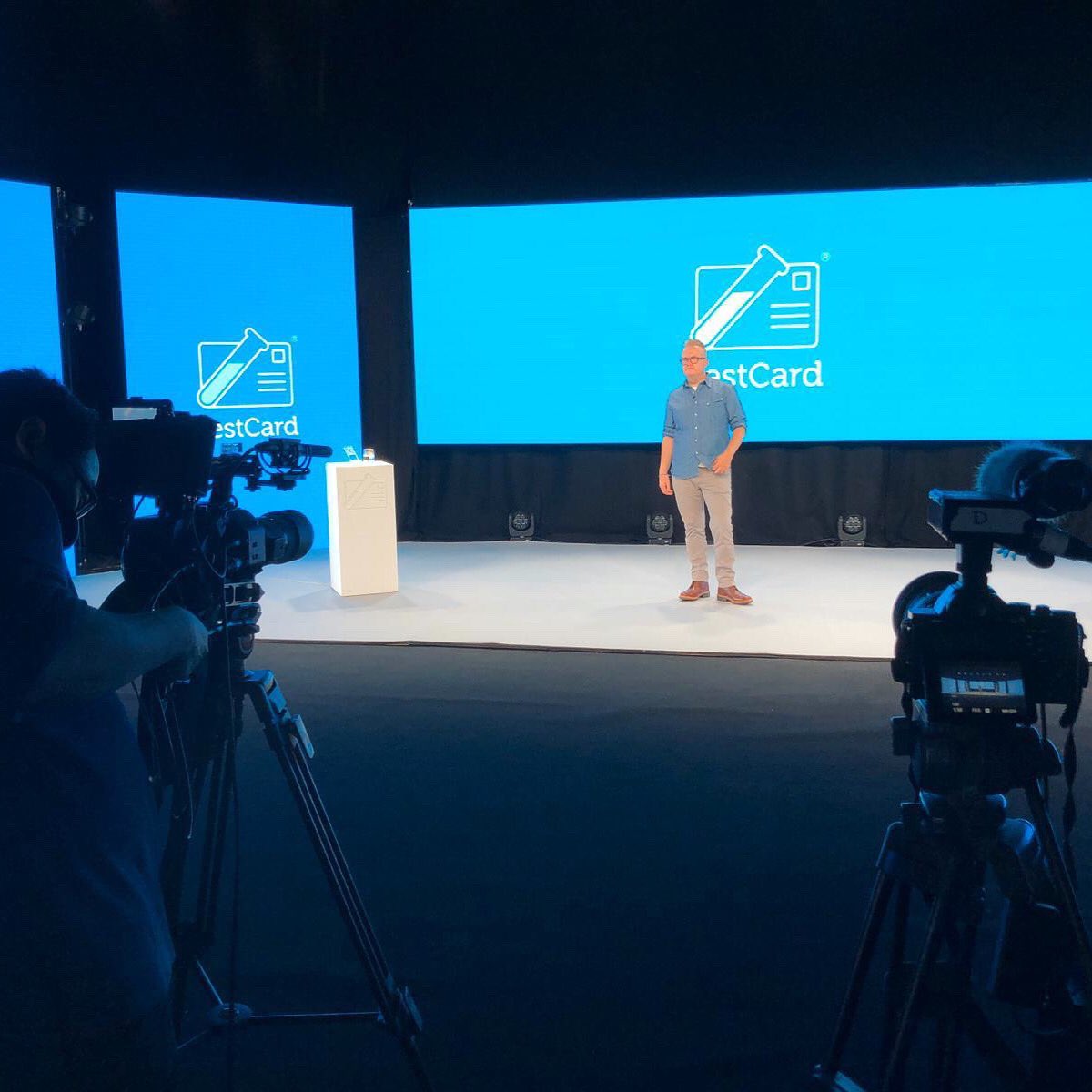 We were thrilled to welcome <a href="/testcard/">TestCard</a> to our CONNECT studio for a full technical rehearsal ahead of their global live launch of the Edinburgh Medtech's innovative at-home test kits #newlaunch #healthcare #global  #virtualevents #connect #connectstudio #livestream #eventproduction