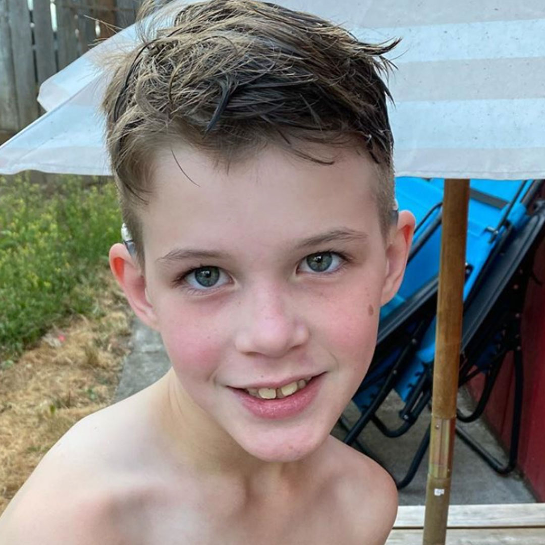 "My son has always been uncomfortable with people asking about his cochlear implants so has wanted to grow his hair long. But today he decided on his own to have me cut it. I'm so proud of him for being brave and deciding to own his difference and show us all." - Mychal