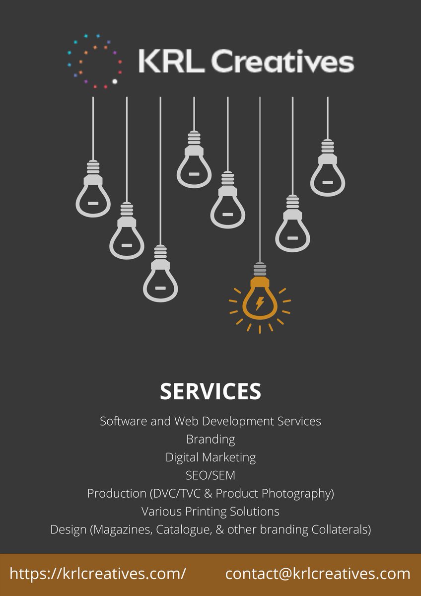 KrlCreatives's tweet photo. KRL CREATIVES is your one-stop shop for all your digital needs.

We also welcome startups and NGOs and offer special packages for them to support their dreams and cause. 

Get in touch:contact@krlcreatives.com or call on 0333-2134445 for further details. https://t.co/OTaQvaLVtA