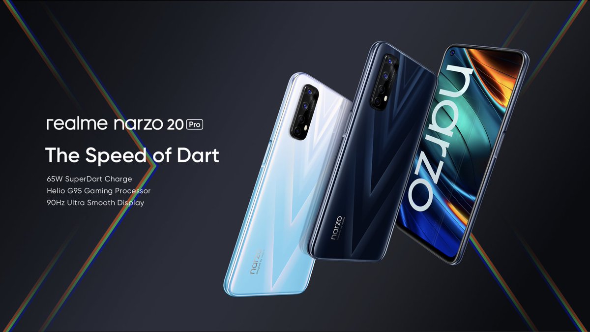 Sudhanshu1414's tweet image. realme Narzo 20 Series prices

#realmeNarzo20A
•3GB+32GB: ₹8,499
•4GB+64GB: ₹9,499

#realmeNarzo20 
•4GB+64GB: ₹10,499
•4GB+128GB: ₹11,499

#realmeNarzo20Pro 
•6GB+64GB: ₹14,999
•8GB+128GB: ₹16,999

#realmeNarzo20Series #Narzobyrealme