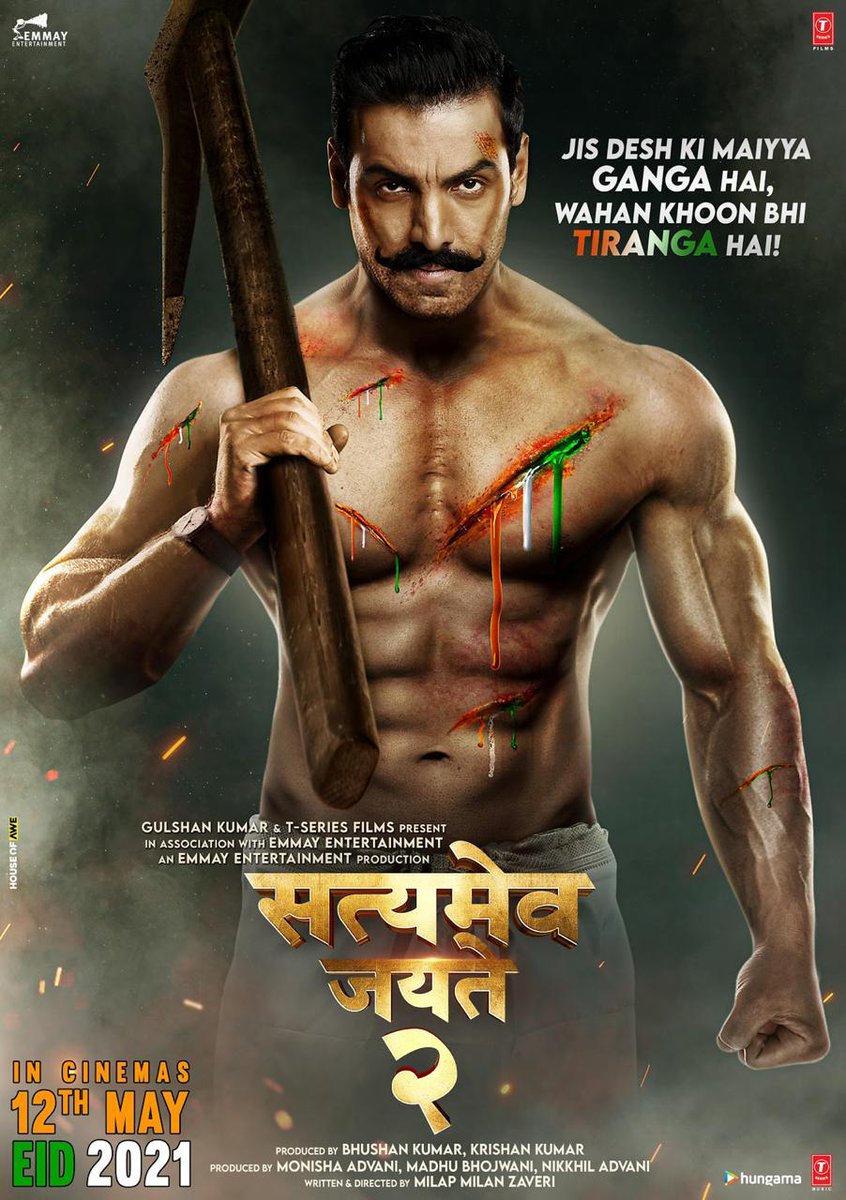 FILMYBOY__'s tweet photo. NEW RELEASE DATE -- #Eid2021

#SatyamevaJayate2 IS AN UPCOMING ACTION FILM.

STARRING @TheJohnAbraham #DivyaKhoslaKumar.

DIRECTED BY #MilapZaveri...

GOING TO BE THE NEXT LEVEL INTENSE THRILLER.

@nikkhiladvani @monishaadvani @madhubhojwani @EmmayEntertain @DabbooRatnani https://t.co/tDfFIw8Vhs