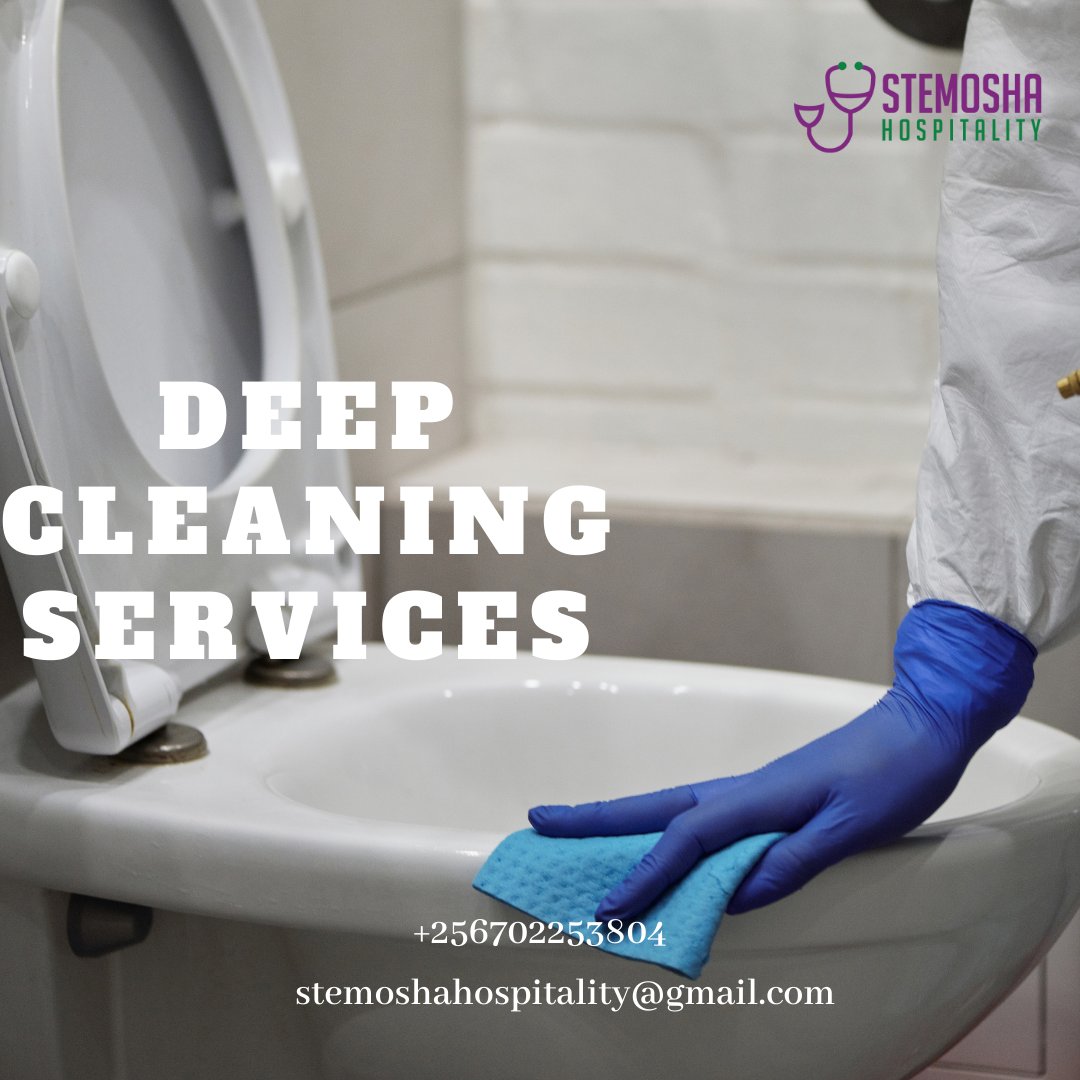 stemosha's tweet photo. Deep cleaning services are for kitchens that need regular cleaning of all the equipment and surfaces, carpets with grime and dirt that become deep in the fabric and new  buildings with lots of dirt.

Call us on +256702253804
stemoshahospitality@gmail.com https://t.co/cUmSCkMRep