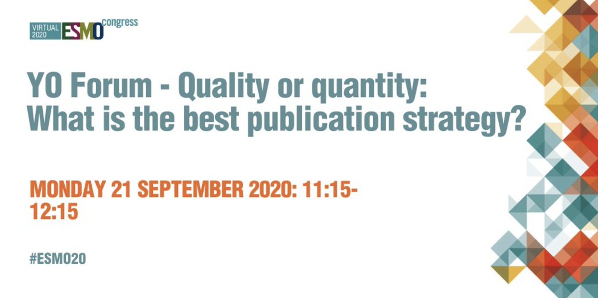 Dear #ESMO20 friends, together with @TeresaSAmaral, we'll be live in one hour...exciting #YOC session with the great @FAndreMD (@Annals_Oncology) #MatthiasPreusser (@ESMO_Open) and @HaanenJohn (#IOTECH)!!!

Looking forward to seeing you all soon!!!

@myESMO @OncoAlert #OncoAlert