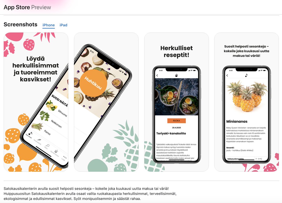 Satokausikalenterin ILMAINEN mobiilisovellus on julkaistu! Käy lataamassa ja jättämässä 5 tähden arvostelu. Saa jakaa tutuille ja tuntemattomille!

iOS:apps.apple.com/fi/app/id15067… 

Android: play.google.com/store/apps/det…

#satokausi