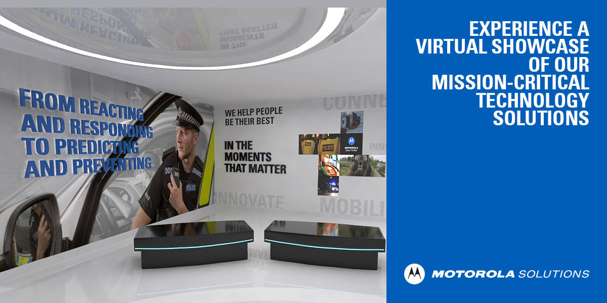 PetaSpinks's tweet photo. Visit the #MotorolaSolutions Virtual Experience Center to discover a mission-critical ecosystem that combines mission-critical communications, software, video and services. https://t.co/cIhkSubkk0 https://t.co/X6VvKC9Ehx