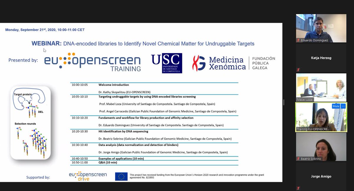 #Join our #webinar on 
DNA-encoded libraries to Identify Novel Chemical Matter for Undruggable Targets- it's #live now and only 6 slots left! #Register now: zoom.us/webinar/regist…  #chemicalbiology #Corona @CORBEL_eu #drugdiscovery #drugdevelopment #research #screening
