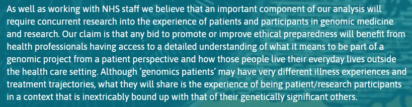 SustainableRich's tweet photo. Excited to start new role as research fellow in bioethics at @BSMSMedSchool, working with @Ethixbird & colleagues on the @eppigen project to explore ethical issues relating to genetic & genomic interventions within the NHS. Extract (from https://t.co/G2P9T2r4Xn) resonates with me https://t.co/3xjVsGhzw0