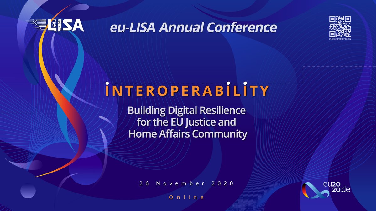 Our Annual Conference will go completely virtual this year and focus on building digital resilience for the #JHA community. #savethedate: 26 November 2020 #IO4EU #eulisaconference #EU2020DE #ASaferEurope