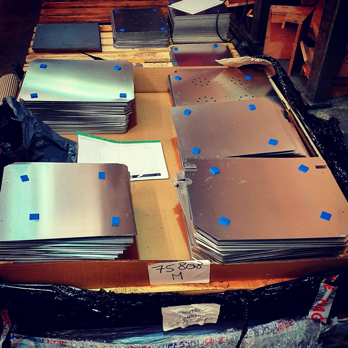 major_ag's tweet photo. Just taken delivery of some laser cut blanks which will be folded and welded to our customers requirements
 #manufacturing #production #sheetmetal #stainlesssteel #metalwork #fabrication #metalfabrication #welding #amada #lasercutting #precisionmachining #caldermetalsolutions https://t.co/zkLicpRJ3O
