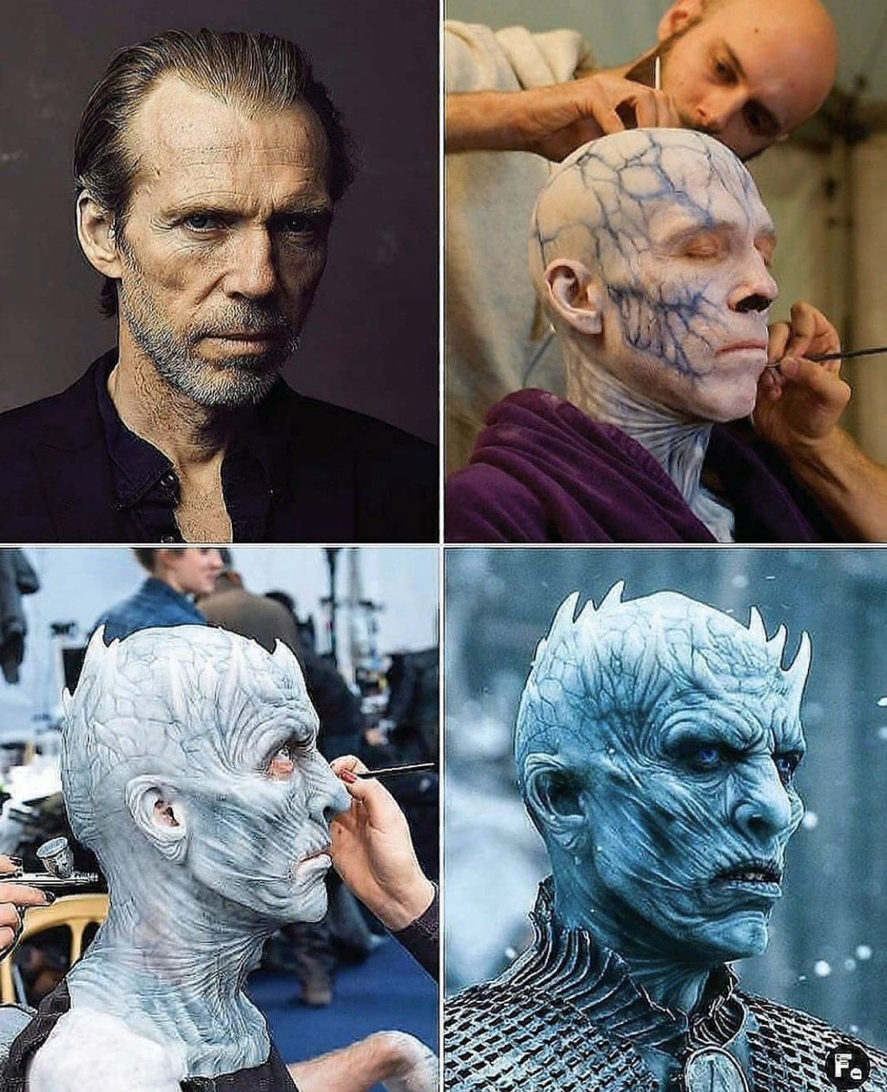 Stunning makeup transformation of your favorite movie characters...A thread1- The night king