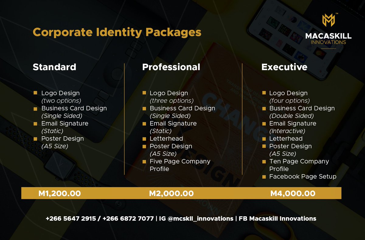 toptiereffect's tweet photo. Are you in need of a new identity? Or want to upgrade an existing one?

Logo packages are available for startups and individuals planning to rebrand or create a new image from scratch. 

WhatsApp: 26656472915

#design #designpackages #branding #brandidentitydesign #graphicdesign https://t.co/djGBRxT5OY