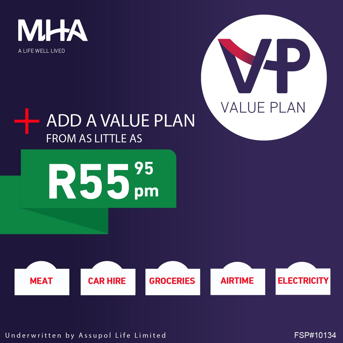 MHAHoldings's tweet photo. MHA Value Plans include airtime, meat, electricity, and grocery vouchers as well as car hire. Find out more here: https://t.co/bcdmHC7d2v
#ALifeWellLived #FuneralCover #ValuePlan https://t.co/Qw2zwIBIU2